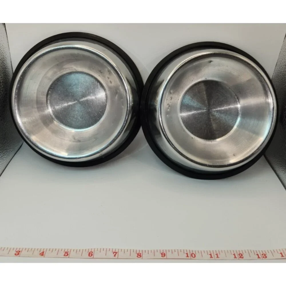 Top Paw Stainless Steel Medium Dog Dishes Wide-based, Non-skid